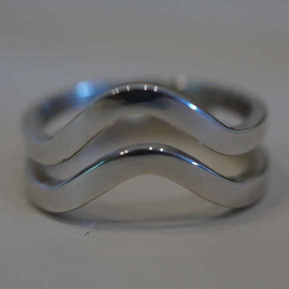 Sterling Silver (.925) Custom Made Double Bar Ring - Picture 3 of 5